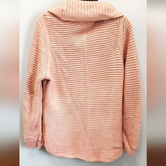 Calvin Klein Pink Knit Cowl Neck Oversized Sweater - Picture 3 of 5